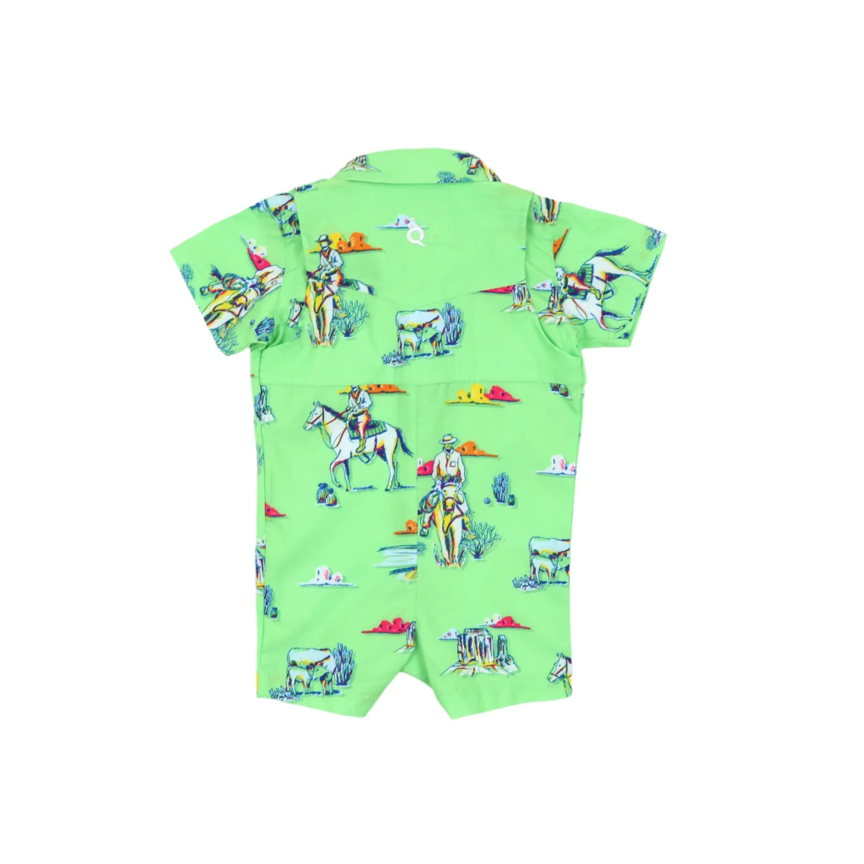 Blue Quail Cattle Drive Pearl Snap Romper