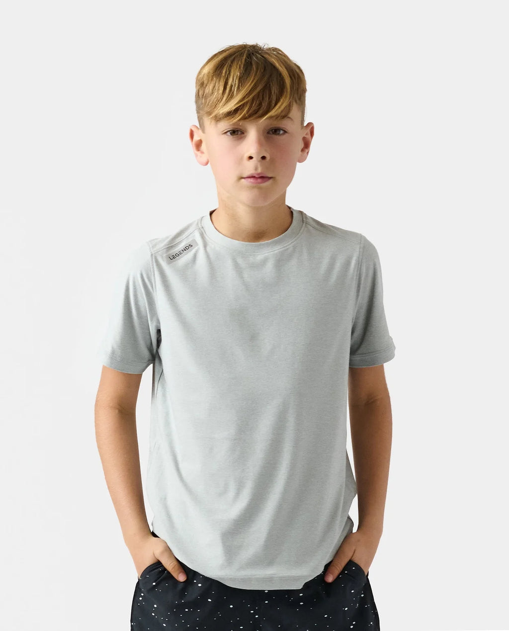 Legends Youth Aire Tee SS Heather Gray