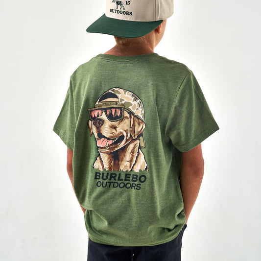 Burlebo Youth SS Tee - Mallard Camo Dog