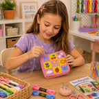 Needlepoint Checkered Square Craft Pouch Kit