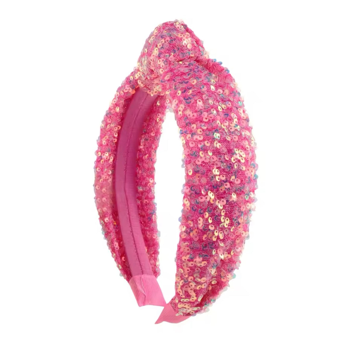 Hot Pink Sequin Sparkle Knot Headband
