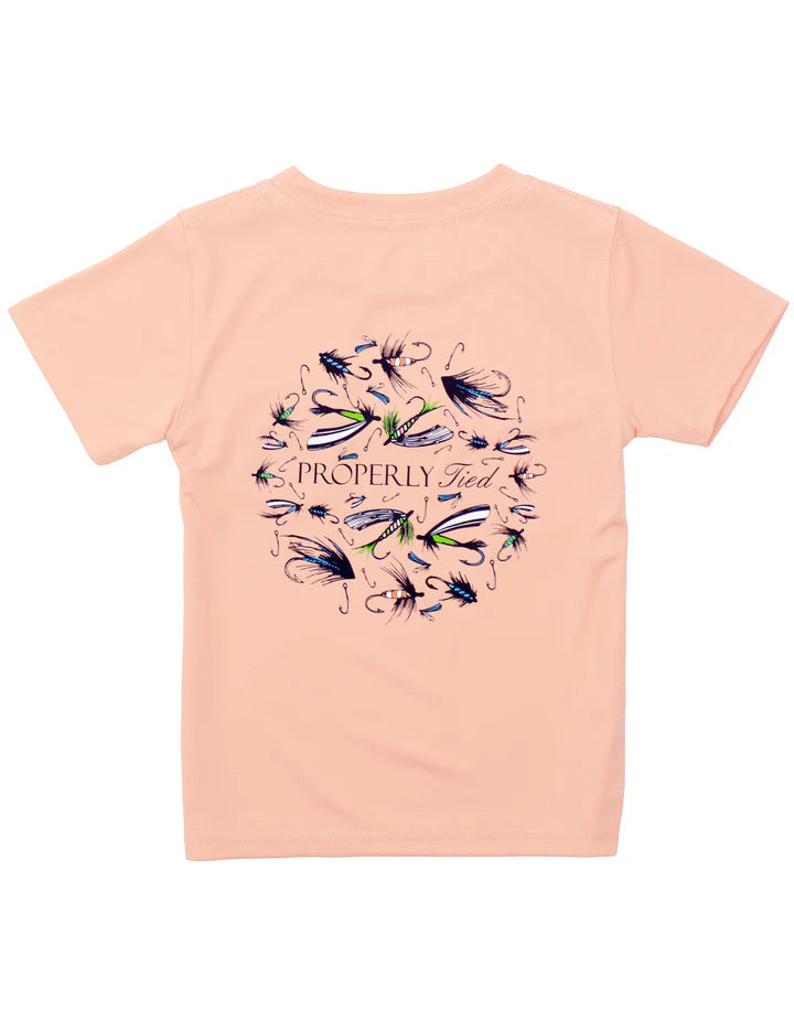 Properly Tied Performance Tee- Stay Fly Melon