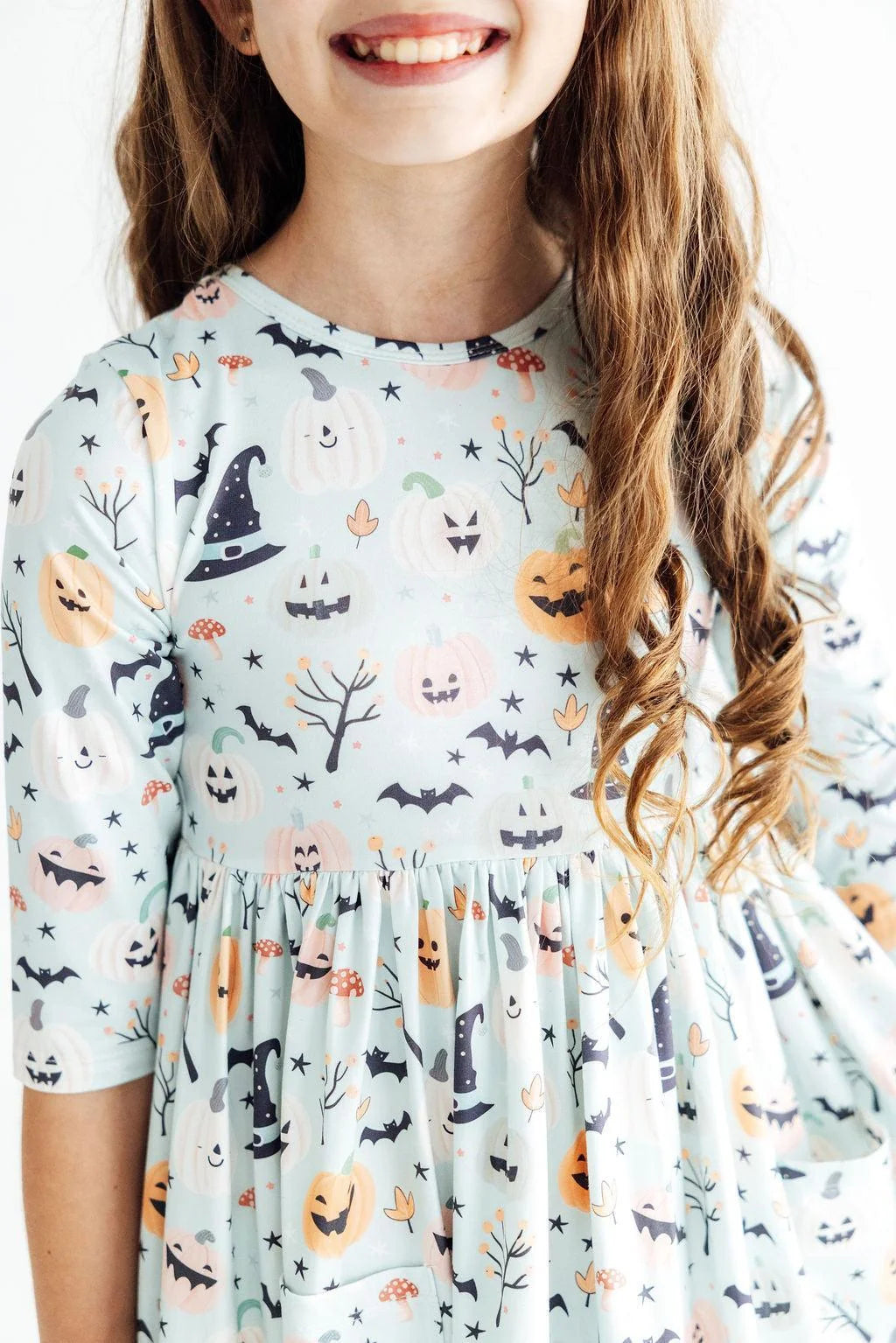 Ghouls Rule Pocket Twirl Dress 3/4 Sleeve