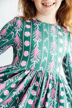 Christmas Treats Ruffle Hem Twirl Dress LS