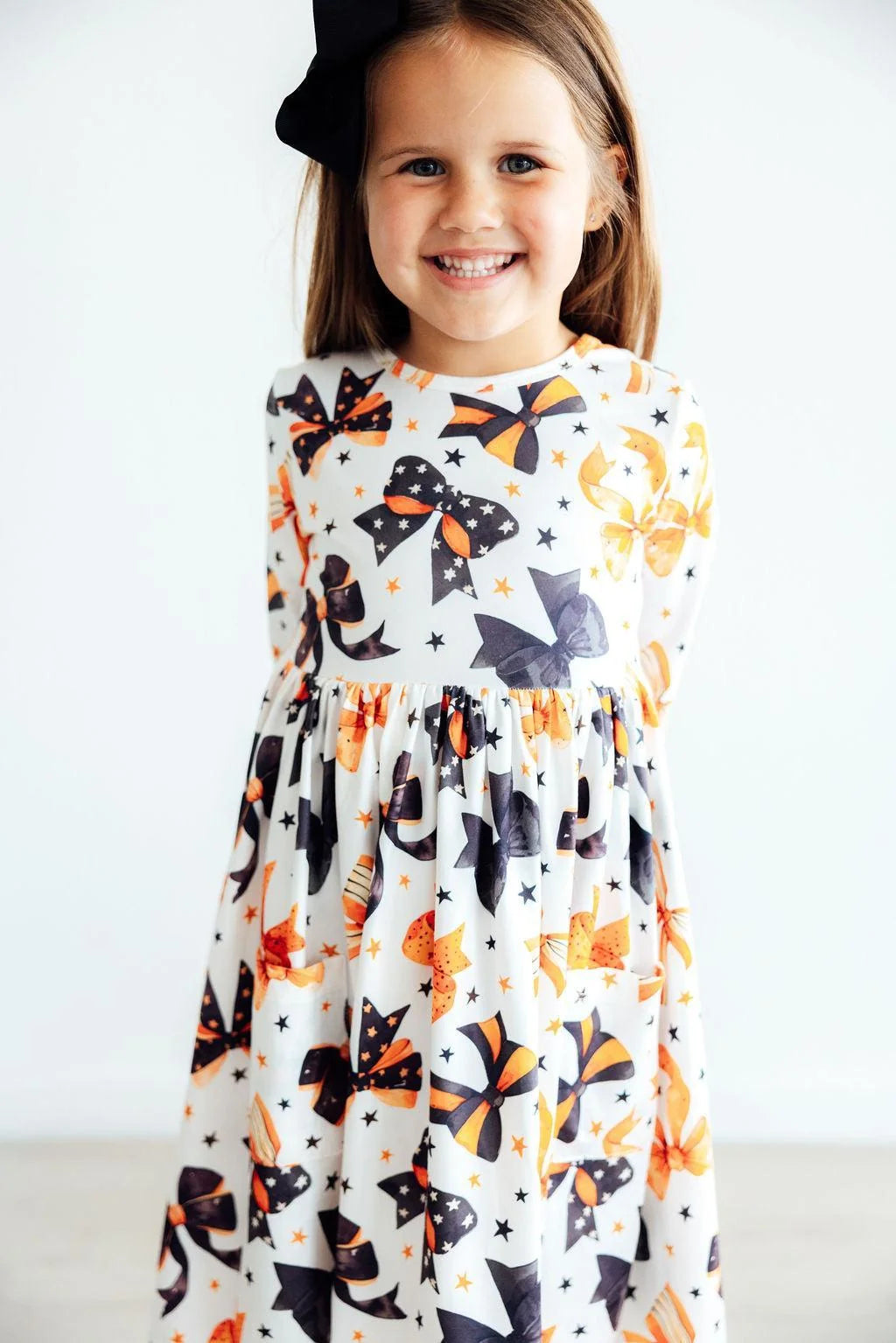 Trick or Twirl Pocket Twirl Dress 3/4 Sleeve