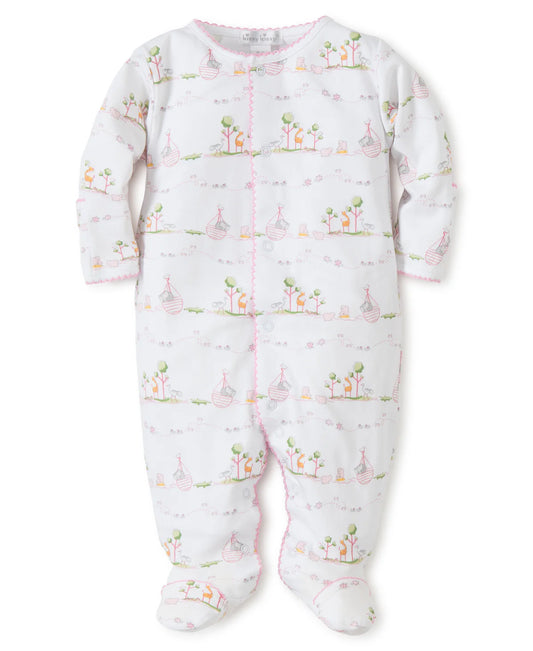 Kissy Kissy Noah's Pink Print Footie