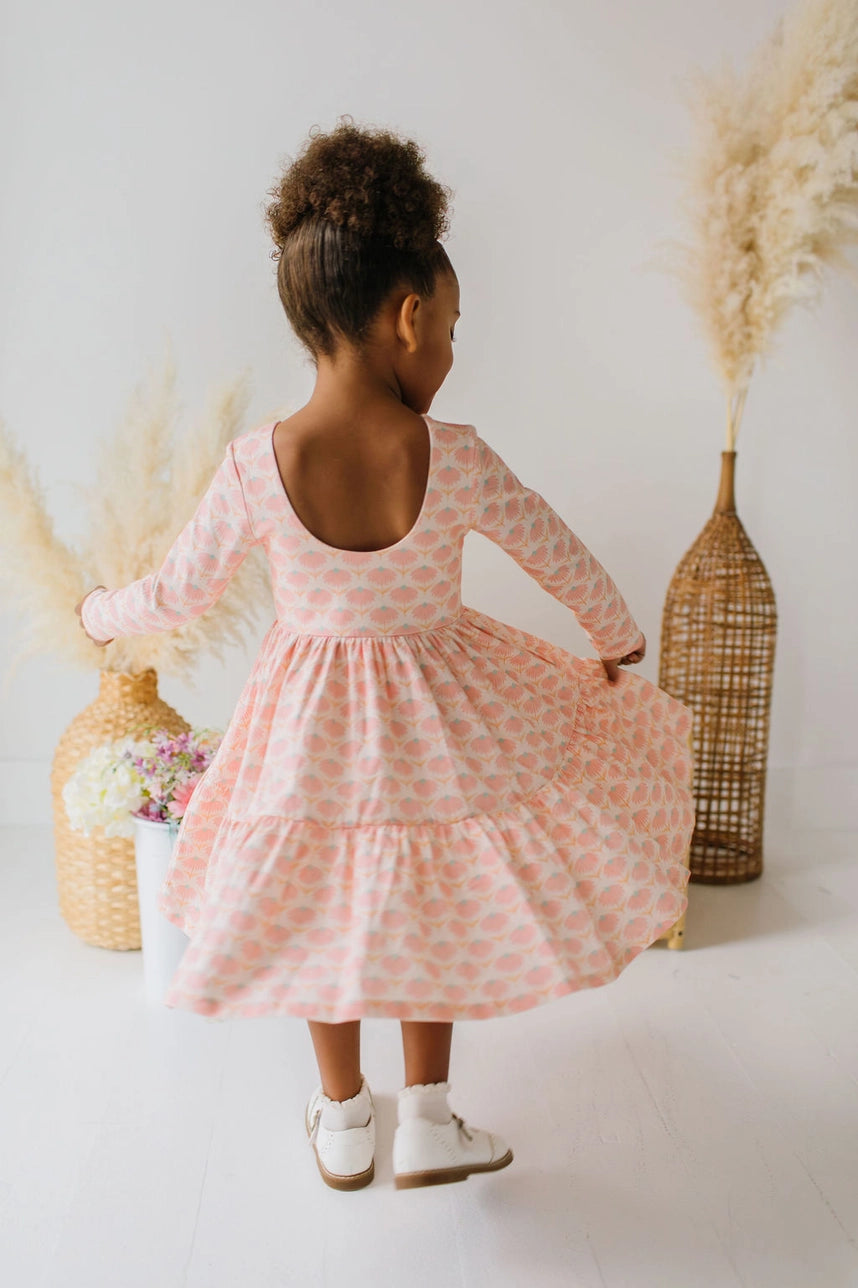 Gwendolyn Ruffle Dress-Petal Pop
