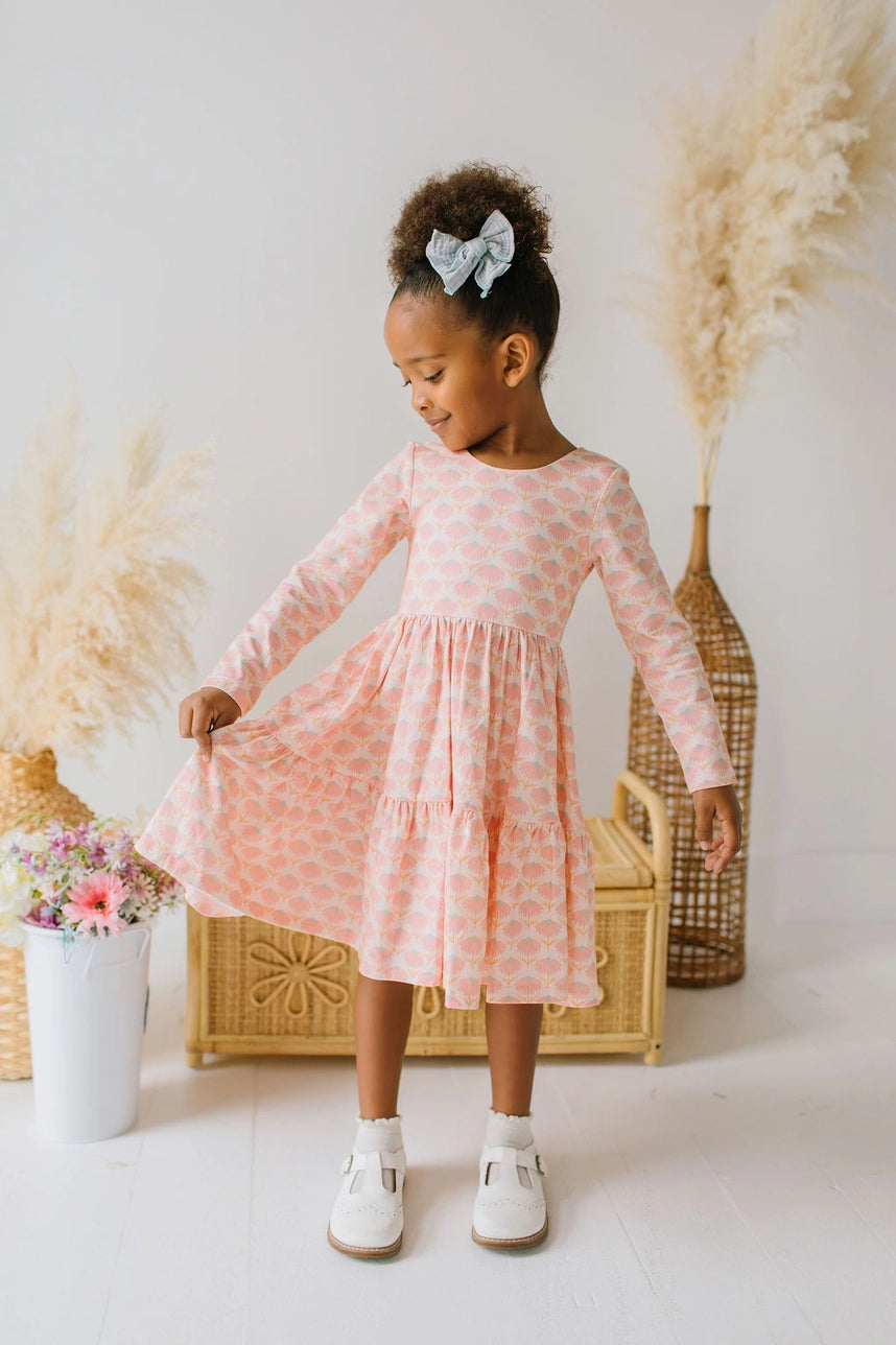 Gwendolyn Ruffle Dress-Petal Pop