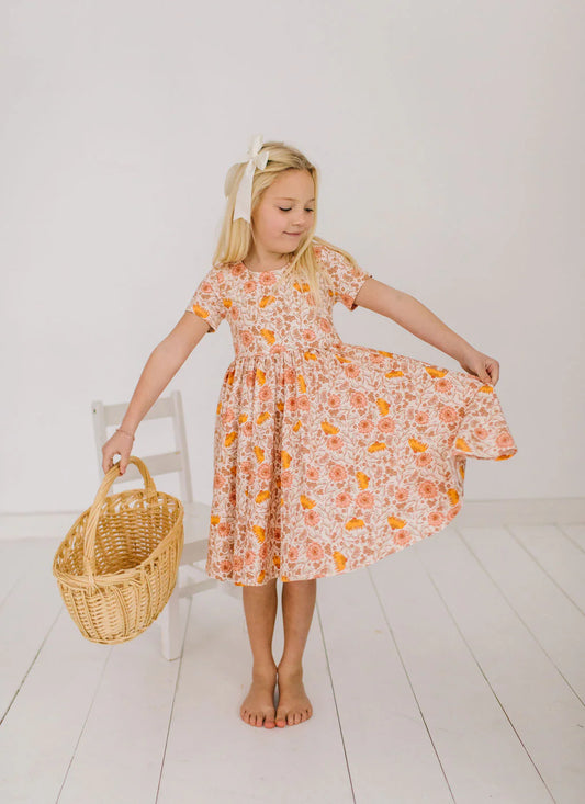 Boho Floral Classic Twirl Dress