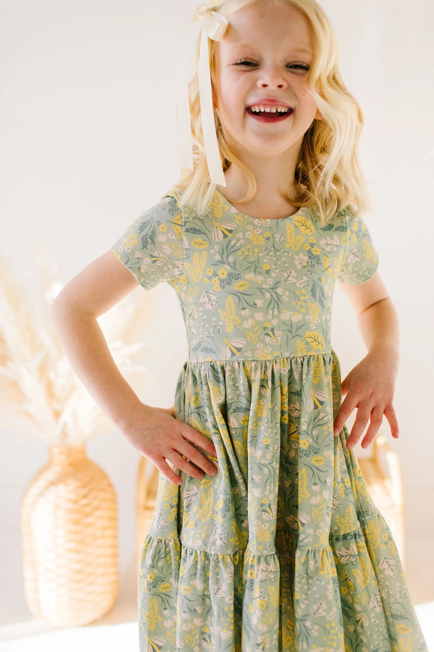 Classic Ruffle Twirl Dress-Sunliy Sage