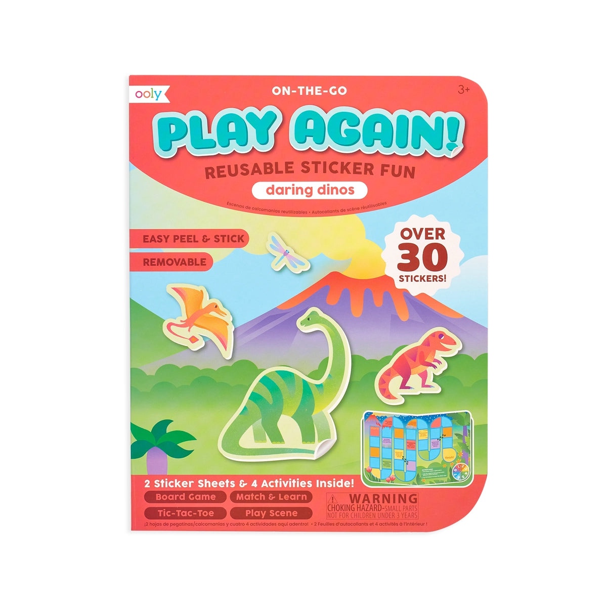 Ooly Reusable Sticker Fun-Daring Dinos