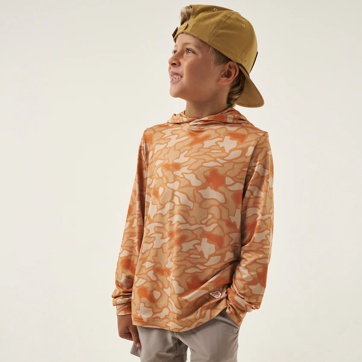 Burlebo Youth Hoodie - Orange Camo