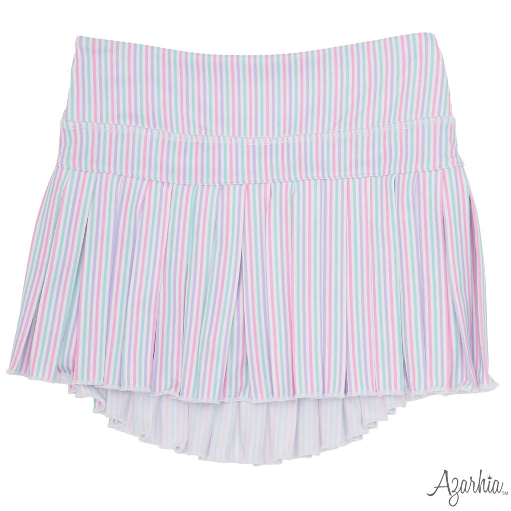 Azarhia Pastel Stripes Mini Pleat