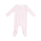Angel Dear Smocked Peter Pan Footie Stripe Classic Pink