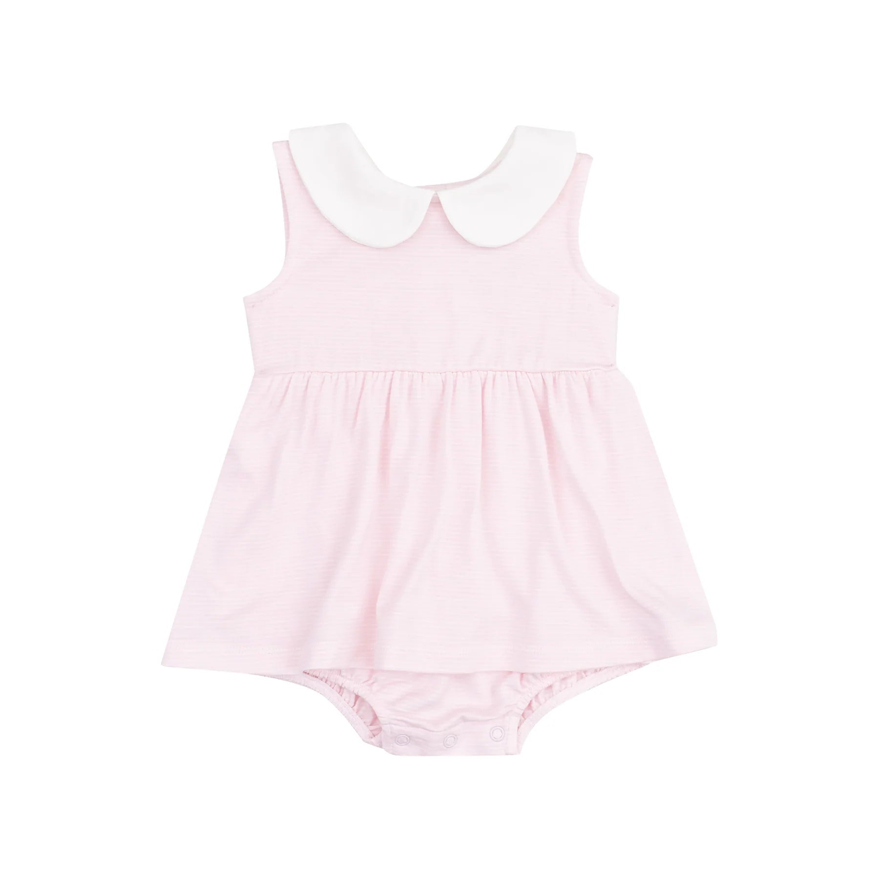 Angel Dear Peter Pan Collar Bubble with Skirt - Pink Stripe