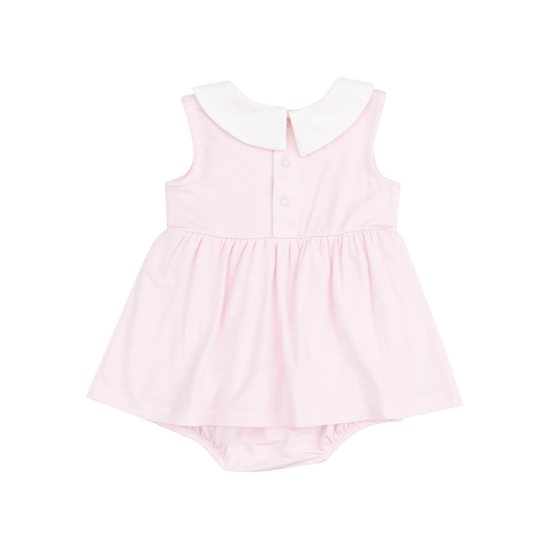 Angel Dear Peter Pan Collar Bubble with Skirt - Pink Stripe