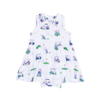 Angel Dear Polo Collar Bodysuit Dress - Pink Golf