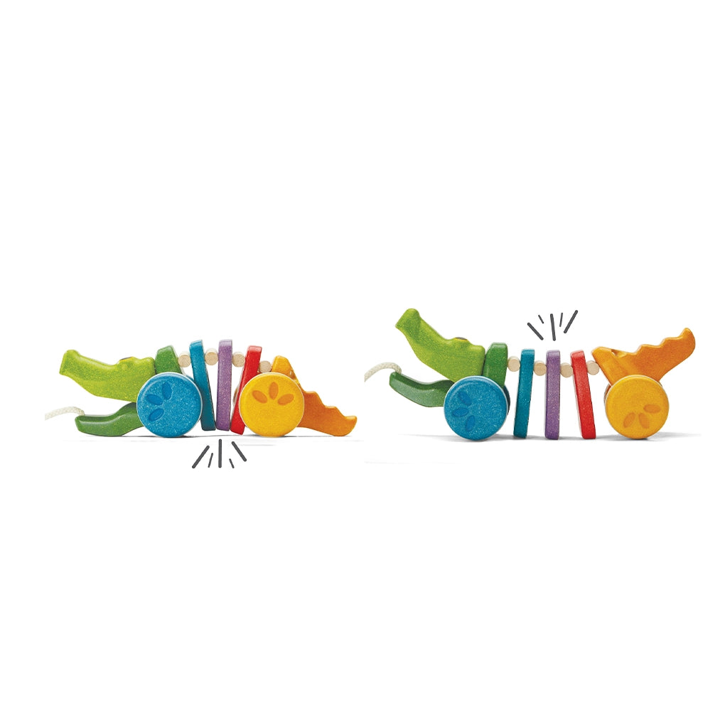 Plan Toys Rainbow Alligator Pull Toy