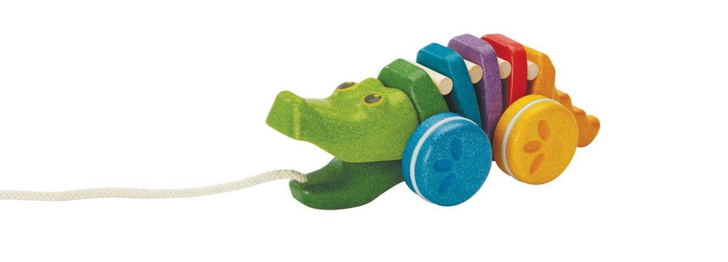 Plan Toys Rainbow Alligator Pull Toy