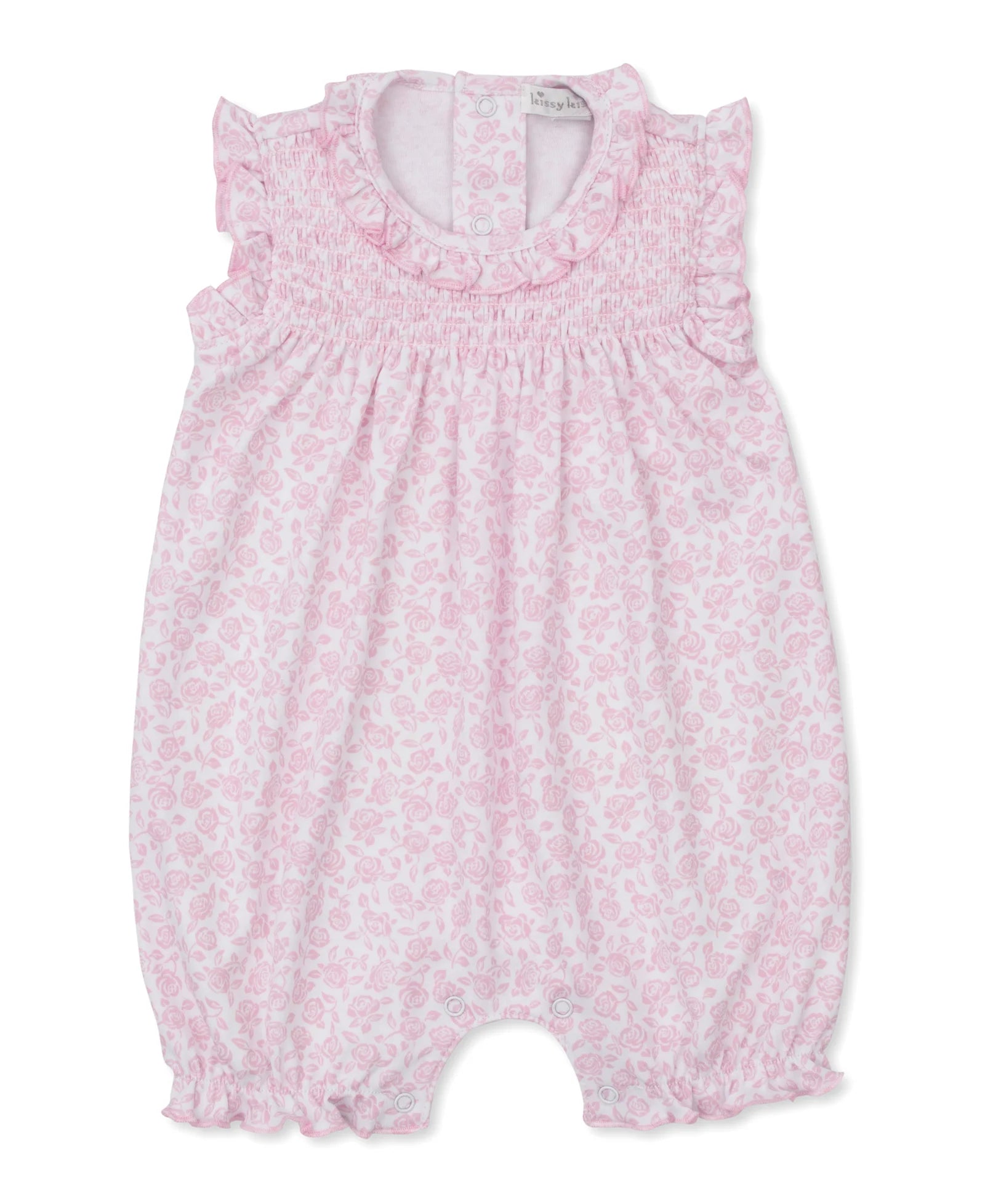 Kissy Kissy Summer Gardens Smocked Playsuit - Pink