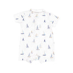 Angel Dear Polo Shortie - Sailboats Blue