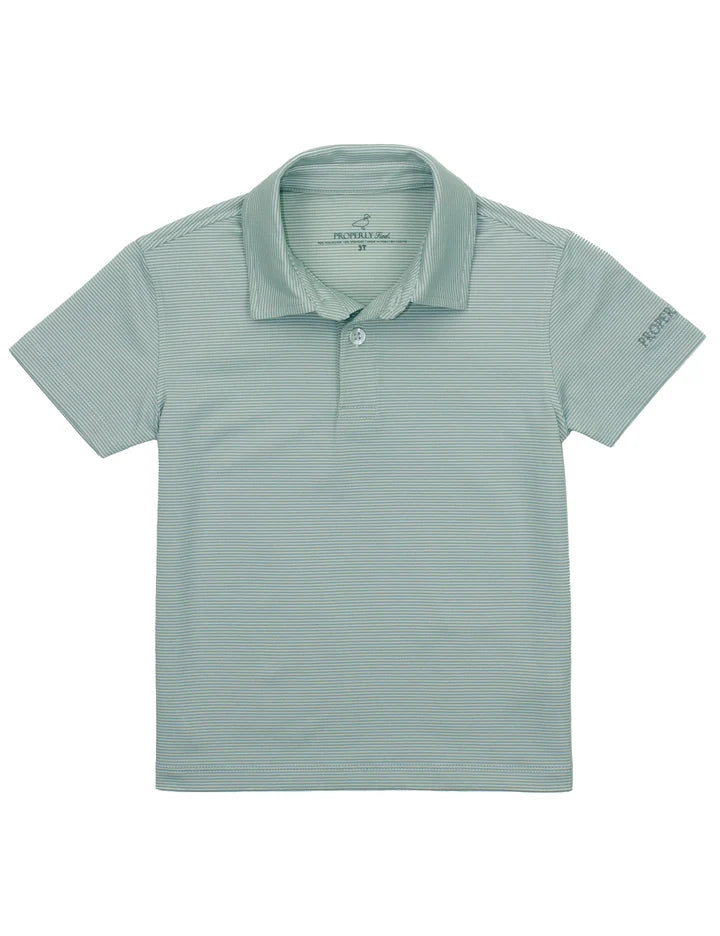 Properly Tied Boys Gulfport Polo SS Forest