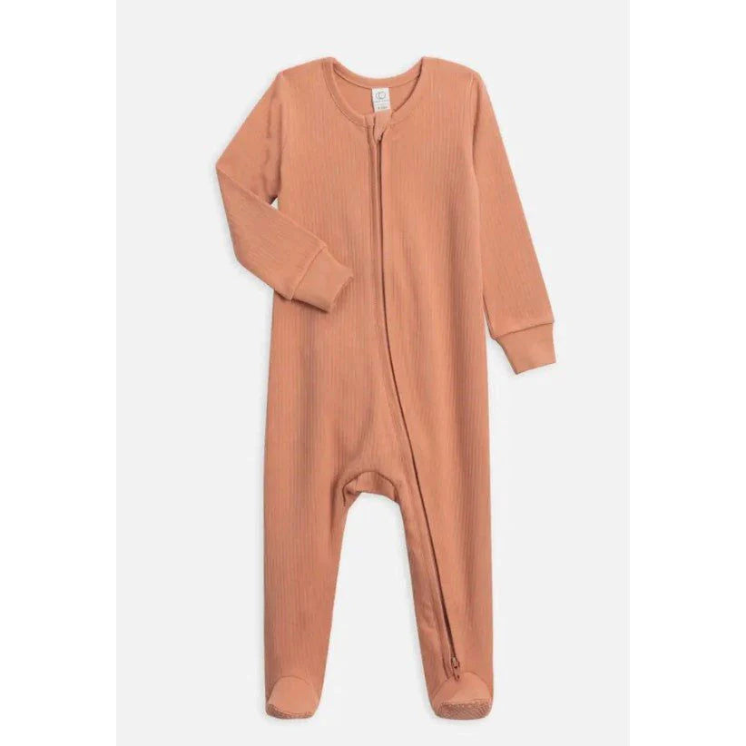 Organic Baby Ribbed Zipper Sleeper