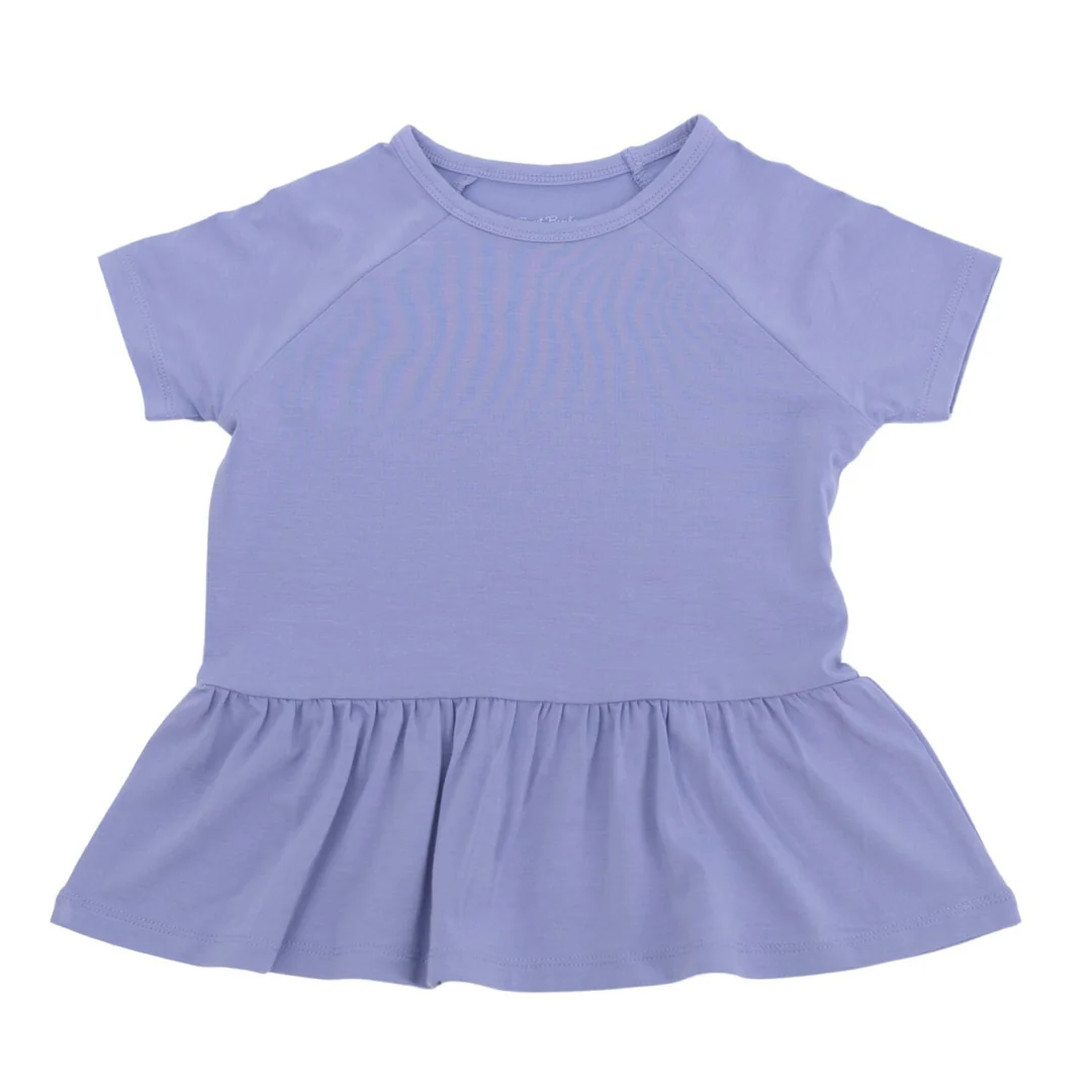 Ruffle Bottom Tee - Lilac