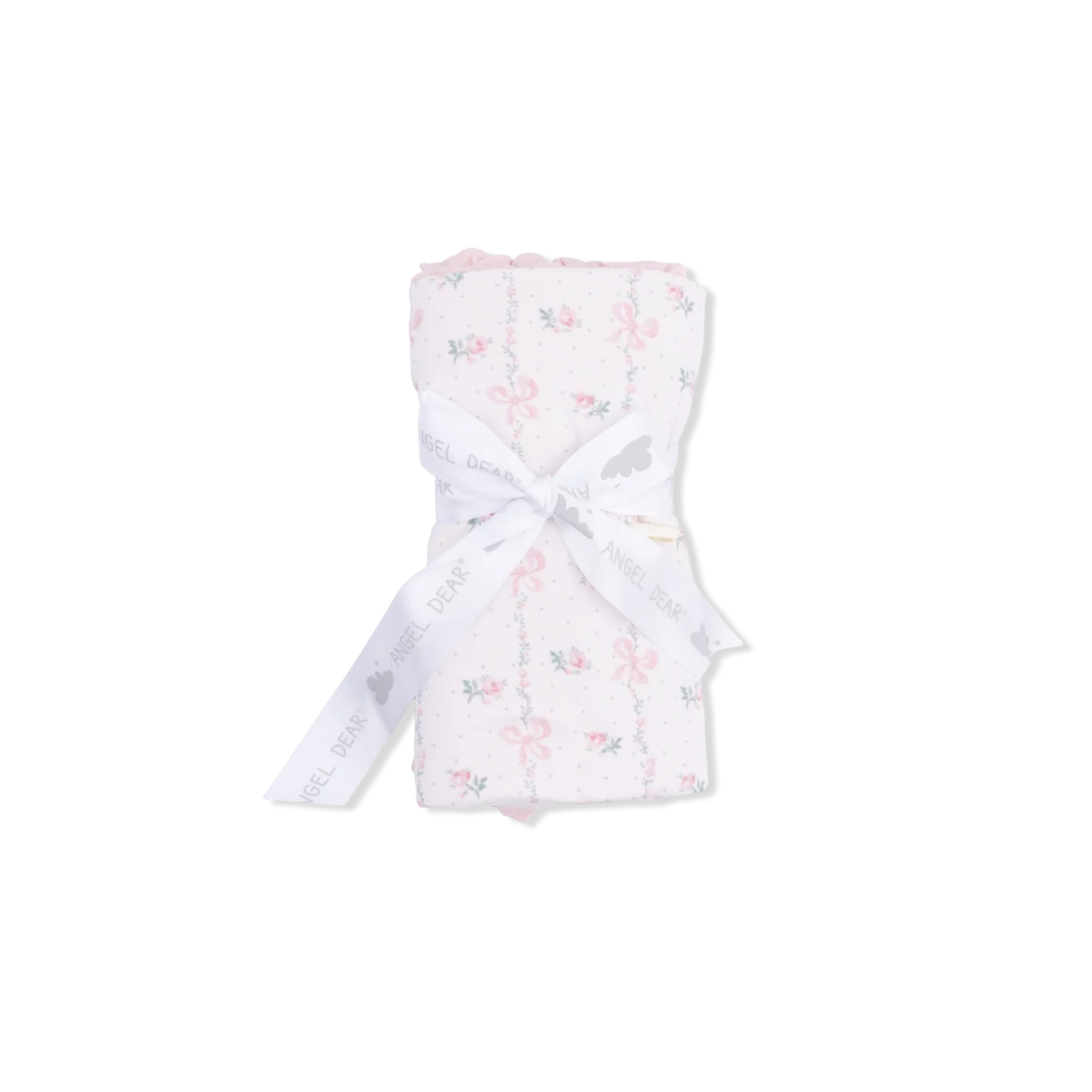 Angel Dear Dainty Buds & Bows Ruffle Blanket