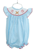 Ruth & Ralph Baseball Smocked Birdie Bubble