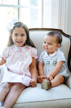 Ruth & Ralph Blue Golf Smocked Henry Bubble