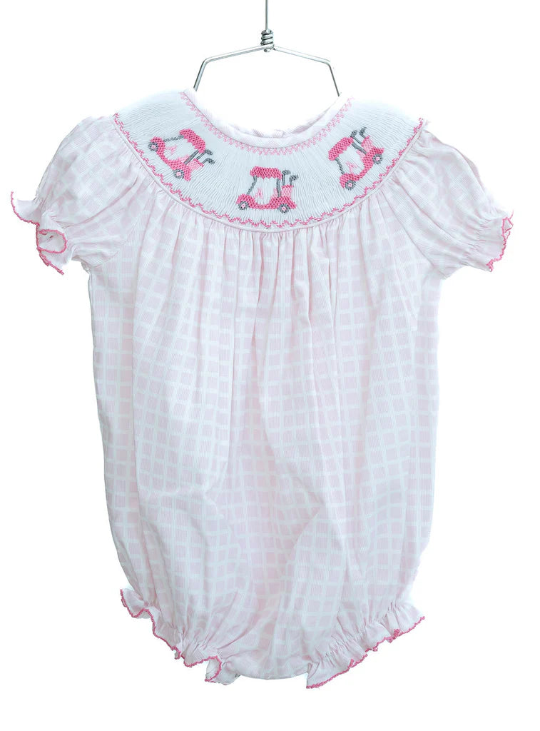 Ruth & Ralph Pink Golf Smocked Birdie Bubble