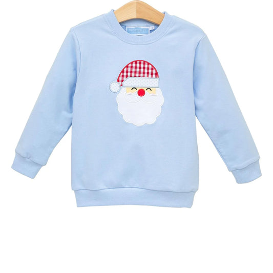 Santa French Terry Pullover - Blue