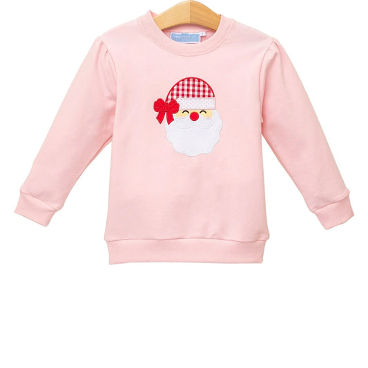 Santa French Terry Pullover - Pink