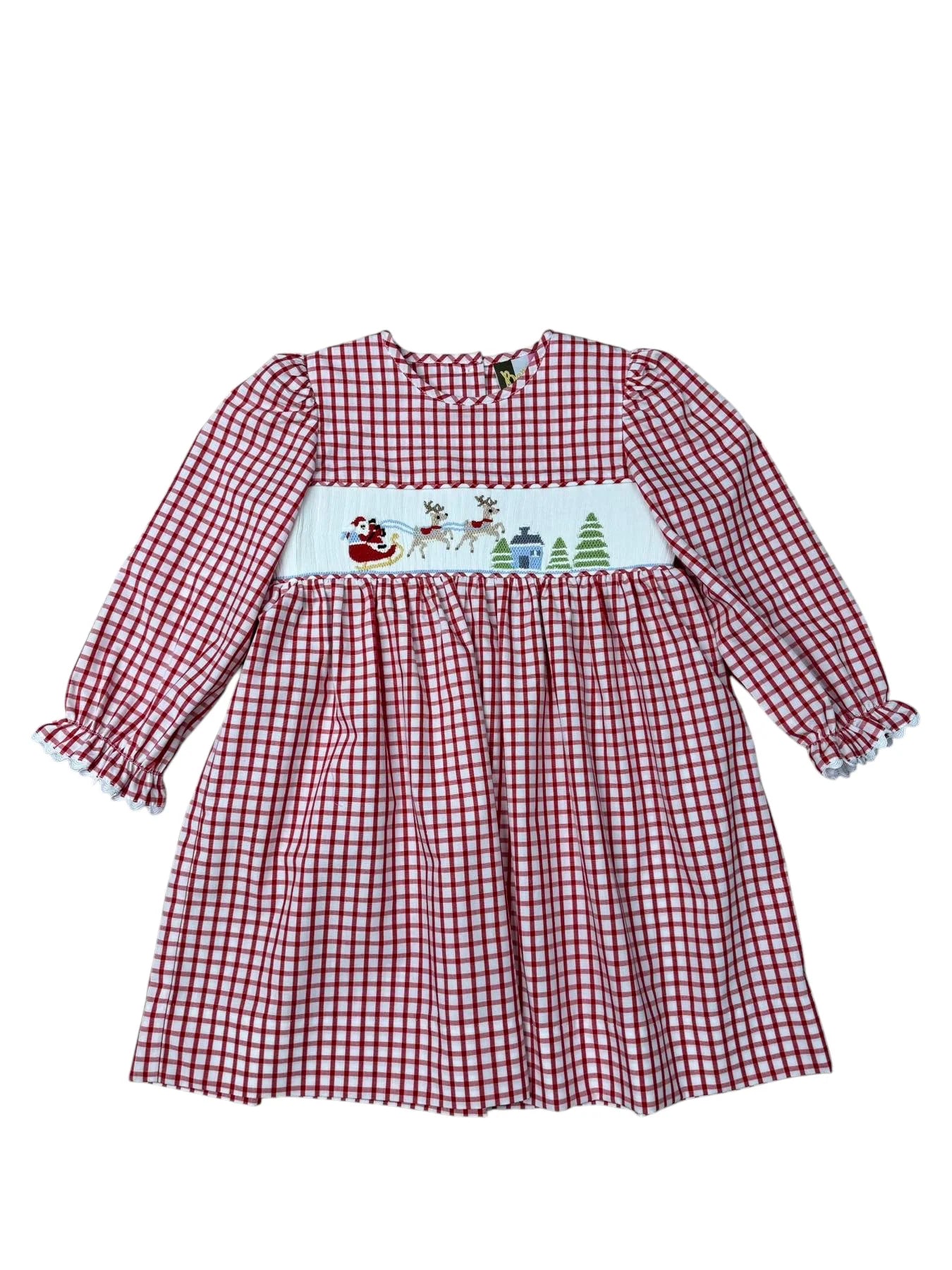 Santa's Coming Smocked Dress