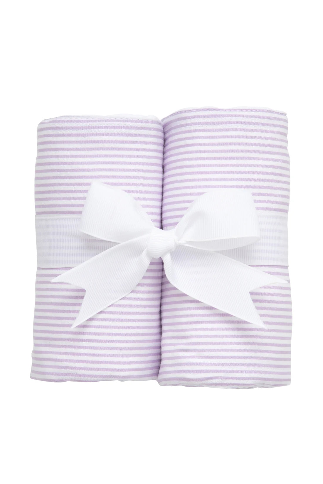 3 Marthas Seersucker Stripe Set of Two Burps, Lilac