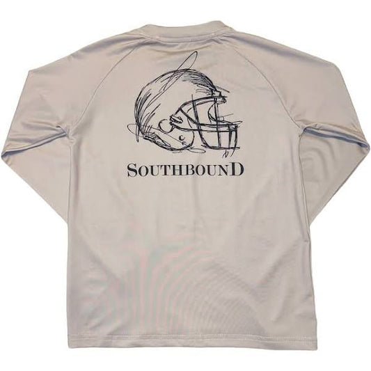 Football Helmet Long Sleeve Performance Tee