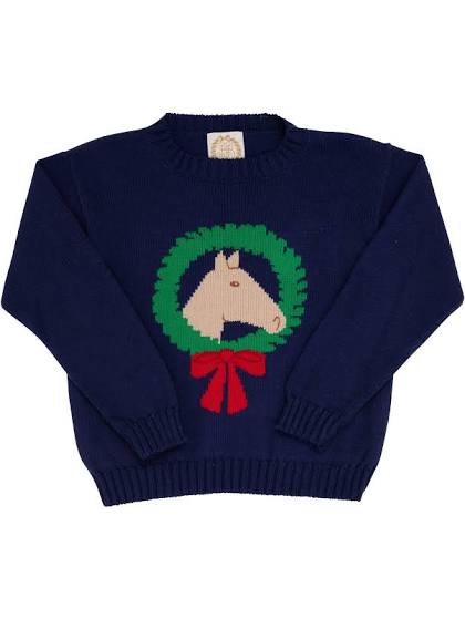 The Beaufort Bonnet Co Nantucket Navy with Horse Sweater