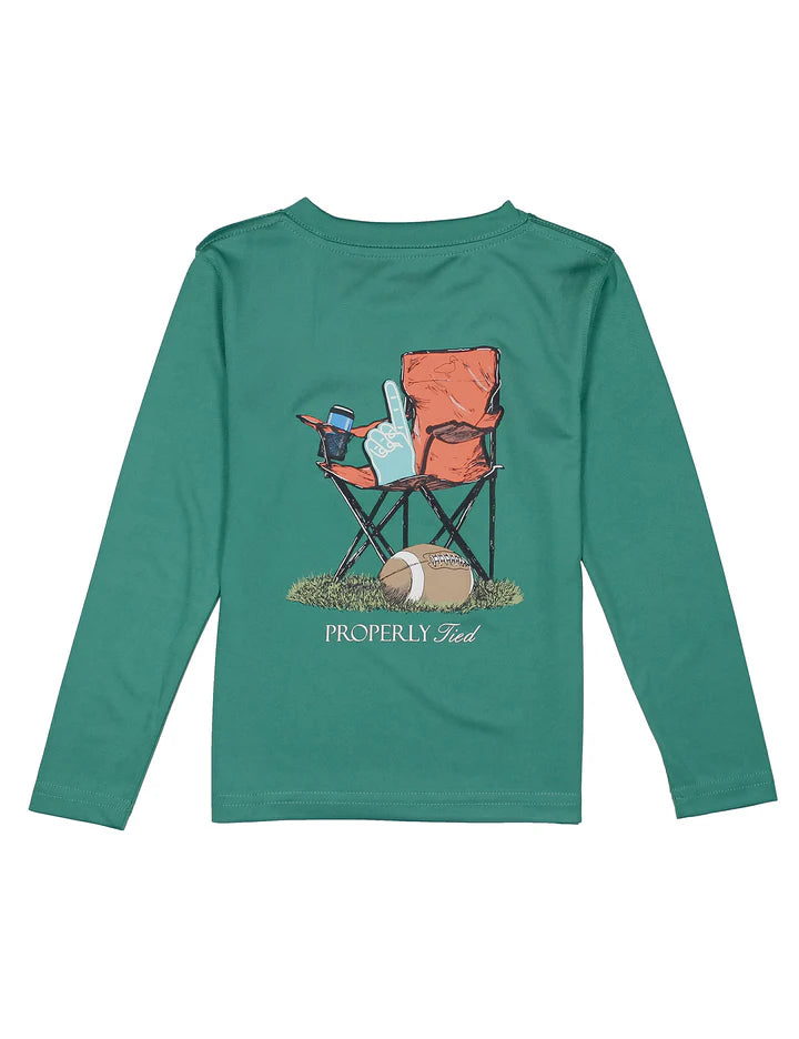 Properly Tied Boys Performance Tee LS Sidelines
