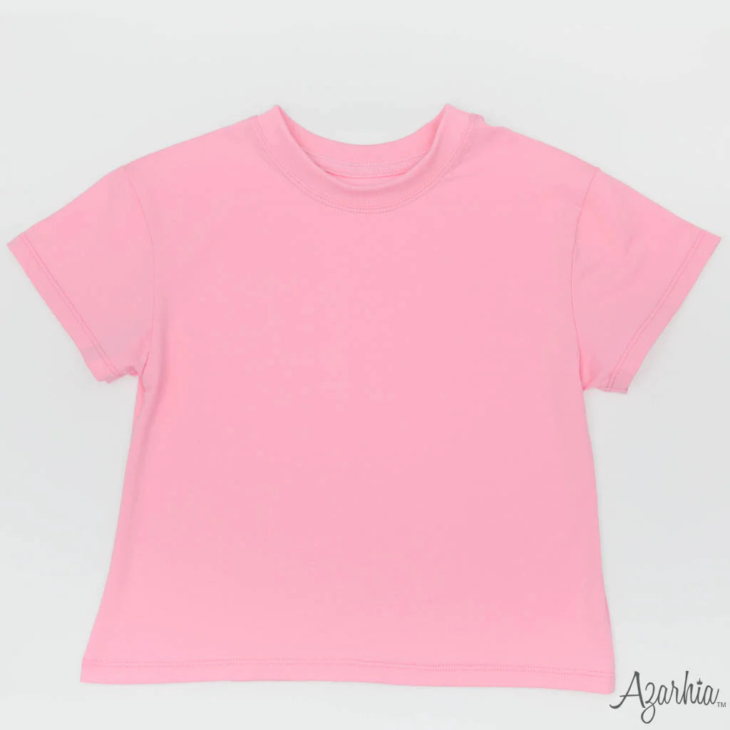 Azarhia Boxy Tee - Solid Pink