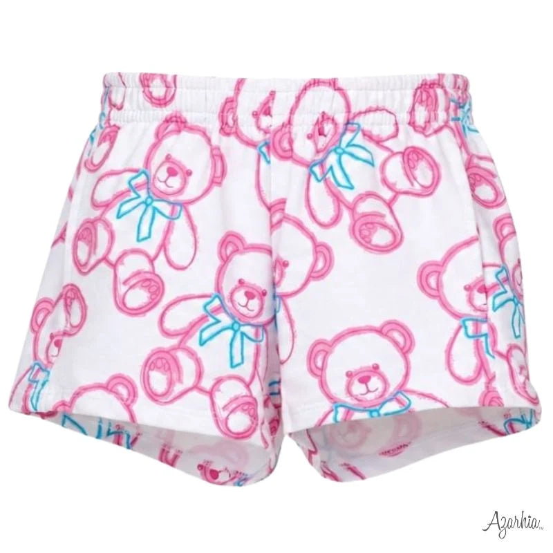 Azarhia Spray Paint Bears Charlotte Short French Terry