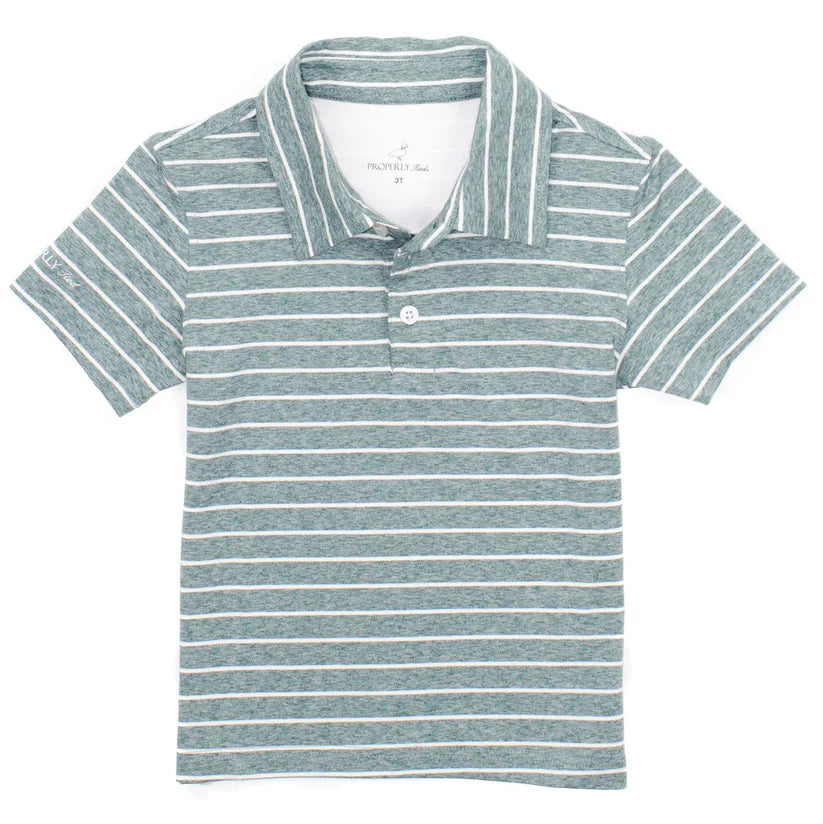 Properly Tied Boys Starboard Polo - Pine