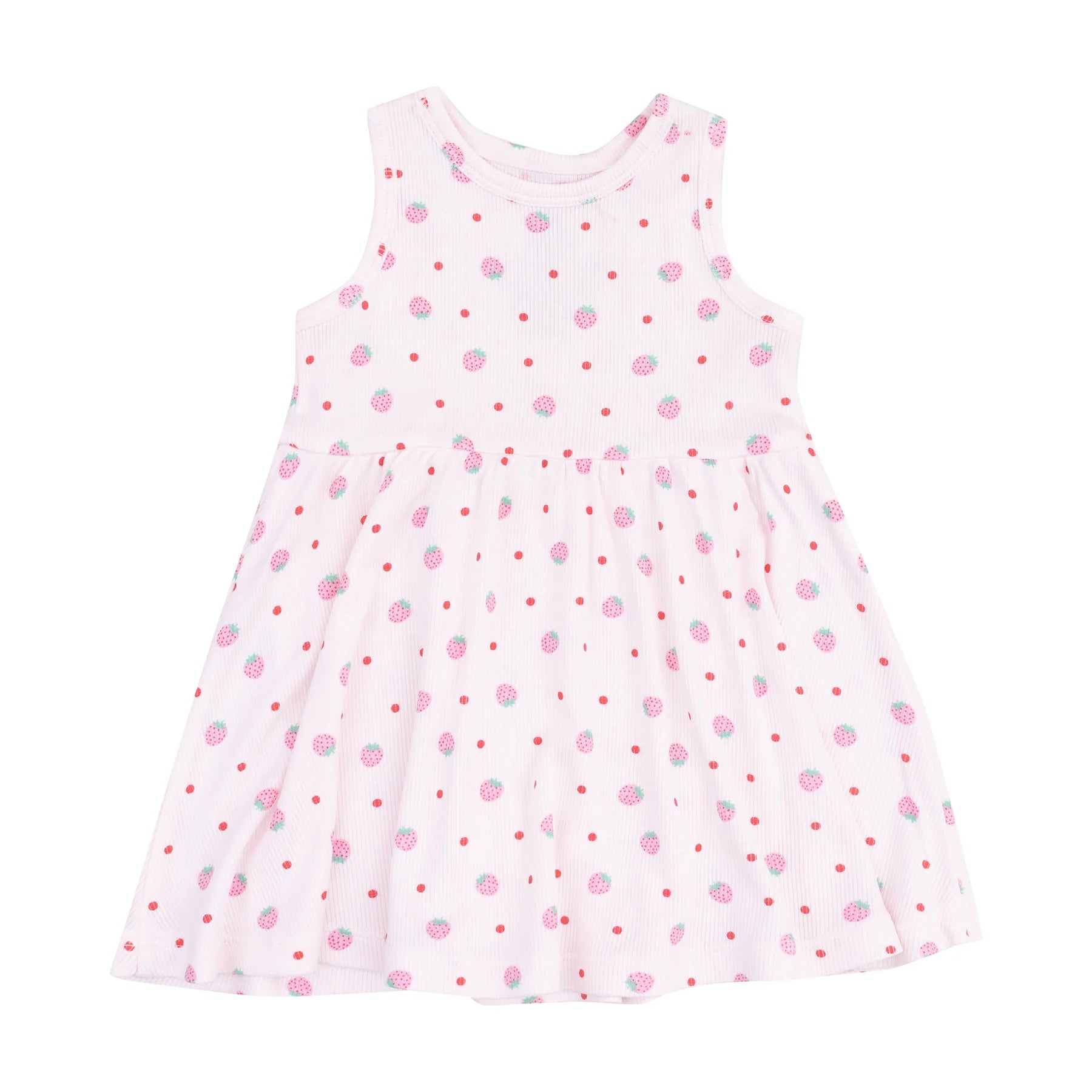 Angel Dear Tank Dress - Strawberry Swiss Dot