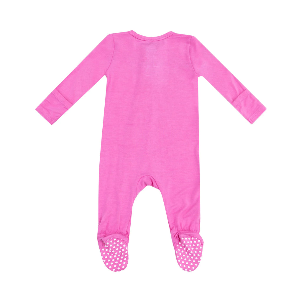 Angel Dear 2 Way Zipper Footie - Solid Strawberry Moon