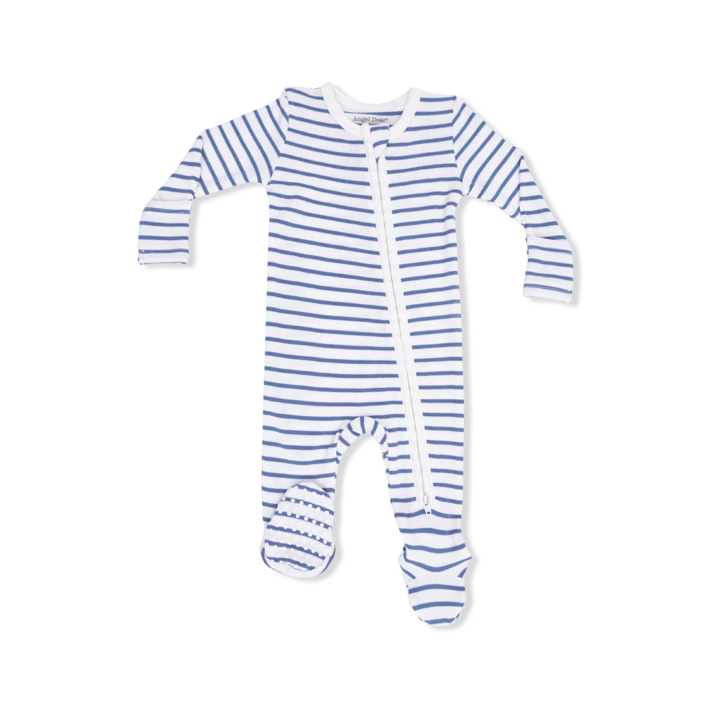Angel Dear Navy Stripe 2-Way Zipper Footie