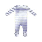 Angel Dear 2 Way Zipper Footie - Stripe Vintage Navy