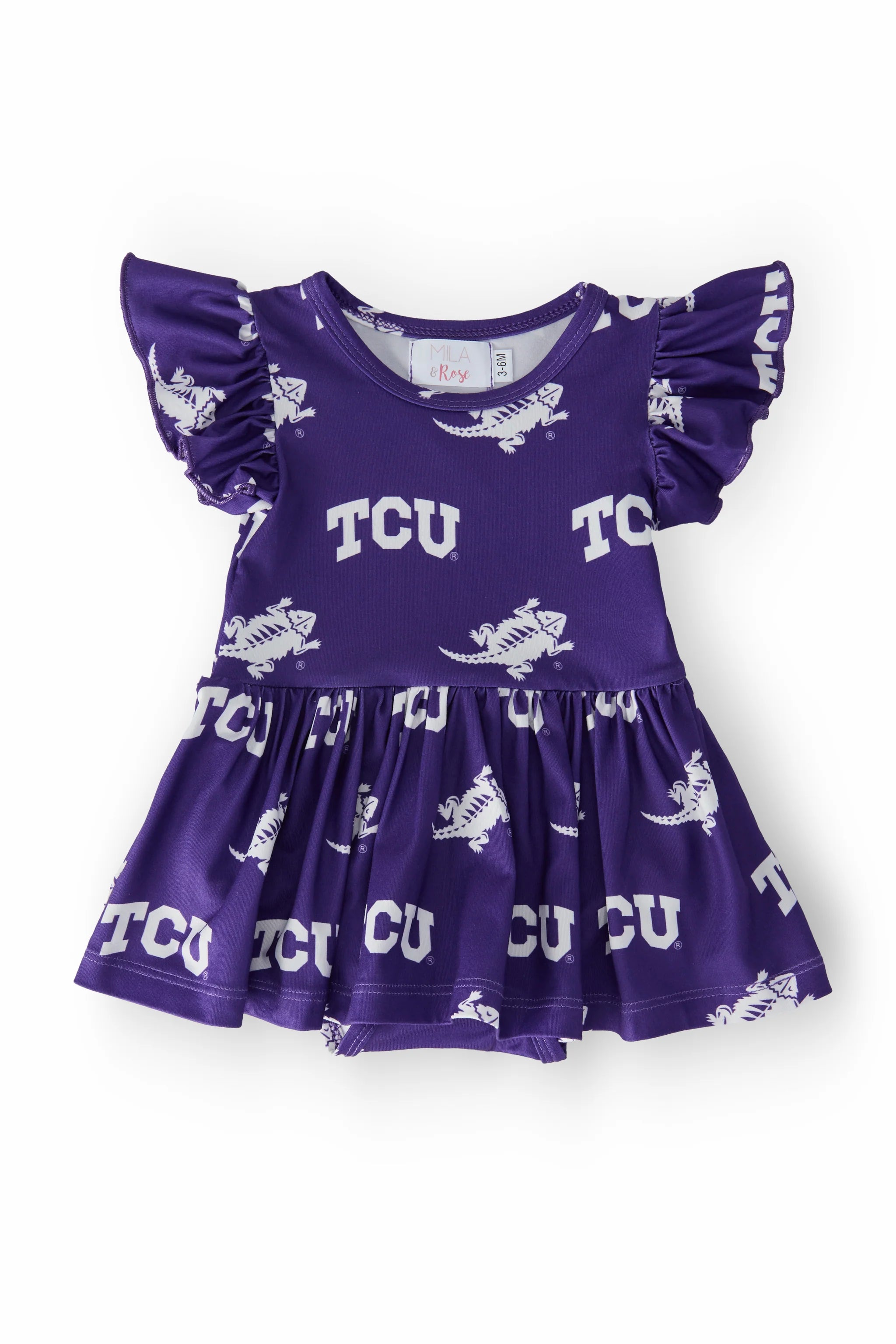TCU Purple Frog Twirl Bodysuit