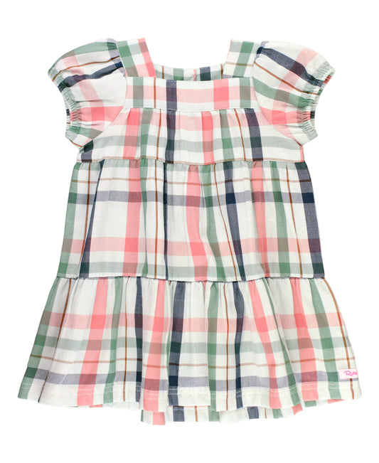 Puff Short Sleeve Tiered Dress