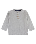 Knit Long Sleeve Henley Tee
