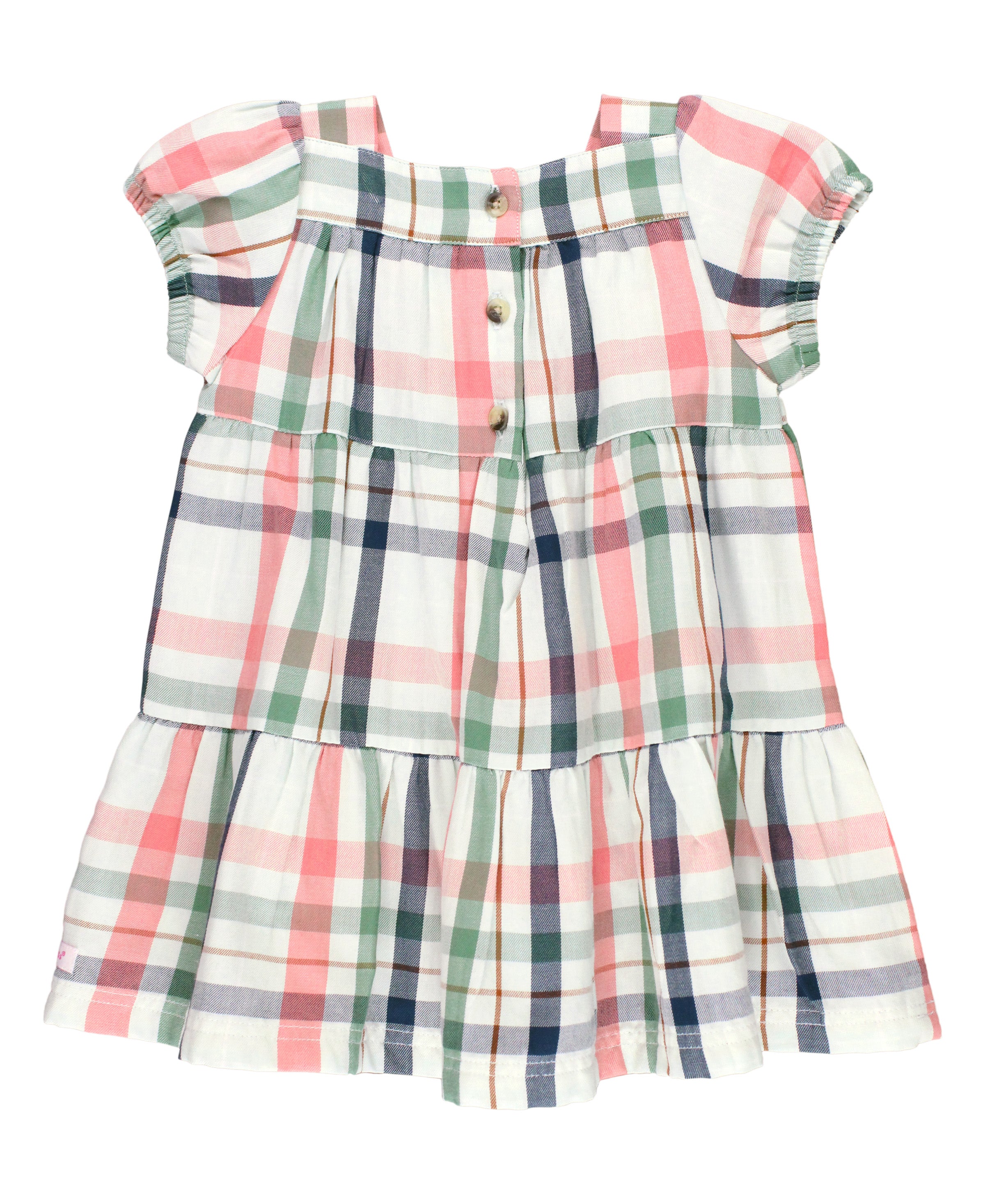 Puff Short Sleeve Tiered Dress